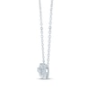 Thumbnail Image 3 of Monique Lhuillier Bliss Lab-Grown Diamond Halo Necklace 1/4 ct tw Platinum-Plated Sterling Silver 17.5"