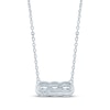 Thumbnail Image 4 of Monique Lhuillier Bliss Lab-Grown Diamond Halo Necklace 1/4 ct tw Platinum-Plated Sterling Silver 17.5"