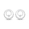 Thumbnail Image 2 of Mom + Me Lab-Grown Diamond Double Circle Stud Earrings 10K White Gold 1/2 ct tw