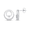 Thumbnail Image 3 of Mom + Me Lab-Grown Diamond Double Circle Stud Earrings 10K White Gold 1/2 ct tw