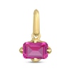 Thumbnail Image 1 of STUDIO BY KAY Emerald-Cut Pink Lab-Created Sapphire East-West Charm 24K Yellow Gold Vermeil Sterling Silver