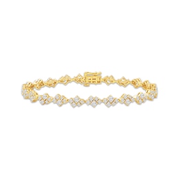 JOUJE Collection Lab-Grown Diamond Scatter Link Bracelet 3-1/2 ct tw 10K Yellow Gold 7"