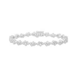 JOUJE Collection Lab-Grown Diamond Scatter Link Bracelet 3-1/2 ct tw 10K White Gold 7"