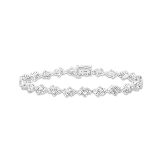 JOUJE Collection Lab-Grown Diamond Scatter Link Bracelet 3-1/2 ct tw 10K White Gold 7"