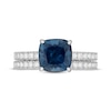 Neil Lane Cushion-Cut London Blue Topaz & Round-Cut Diamond Bridal Set 7/8 ct tw 14K White Gold