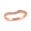 Thumbnail Image 0 of Round-Cut Diamond Curved Wedding Band 1/10 ct tw 14K Rose Gold