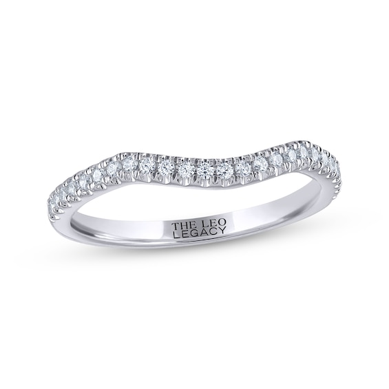 THE LEO Legacy Lab-Grown Diamond Contoured Wedding Band 1/5 ct tw 14K White Gold