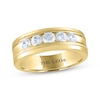 Thumbnail Image 0 of Men's THE LEO Diamond Wedding Band 1 ct tw Round-cut 14K Yellow Gold