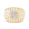 Thumbnail Image 3 of Princess-Cut Quad Diamond Engagement Ring 3 ct tw 14K Yellow Gold