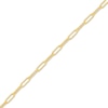 Thumbnail Image 2 of Semi-Solid Bar & Paperclip Chain Bracelet 10K Yellow Gold 7.5&quot;