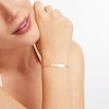 Thumbnail Image 4 of Semi-Solid Bar & Paperclip Chain Bracelet 10K Yellow Gold 7.5&quot;
