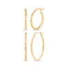 Thumbnail Image 2 of Hollow Hoop Earrings Set 10K Yellow Gold