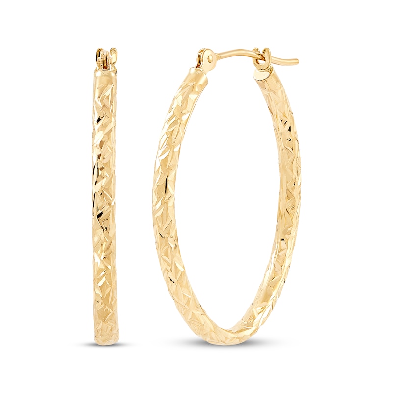 Main Image 3 of Hollow Hoop Earrings Set 10K Yellow Gold