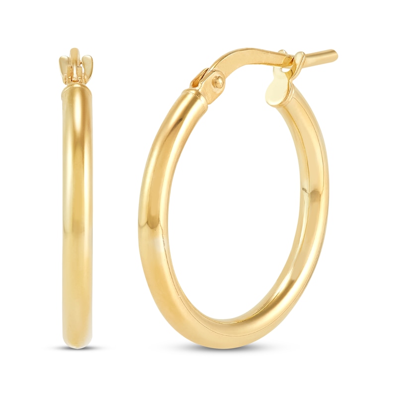 Main Image 4 of Hollow Hoop Earrings Set 10K Yellow Gold