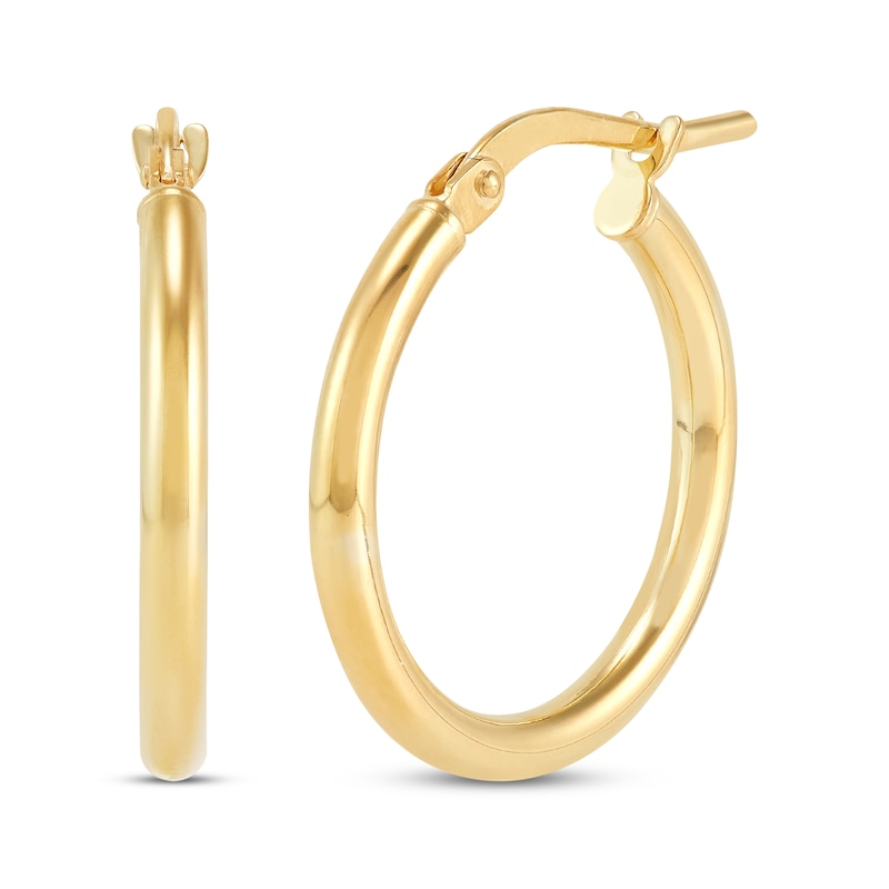 Hollow Hoop Earrings Set 10K Yellow Gold