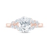 Thumbnail Image 4 of Monique Lhuillier Bliss Oval-Cut Lab-Grown Diamond Engagement Ring 2 ct tw 18K Two-Tone Gold