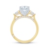 Thumbnail Image 3 of Monique Lhuillier Bliss Oval-Cut Lab-Grown Diamond Engagement Ring 2-3/8 ct tw 18K Two-Tone Gold