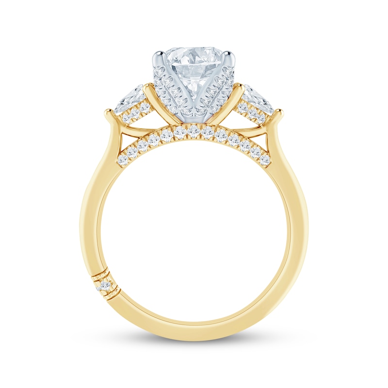 Main Image 3 of Monique Lhuillier Bliss Oval-Cut Lab-Grown Diamond Engagement Ring 2-3/8 ct tw 18K Two-Tone Gold