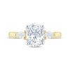 Thumbnail Image 4 of Monique Lhuillier Bliss Oval-Cut Lab-Grown Diamond Engagement Ring 2-3/8 ct tw 18K Two-Tone Gold