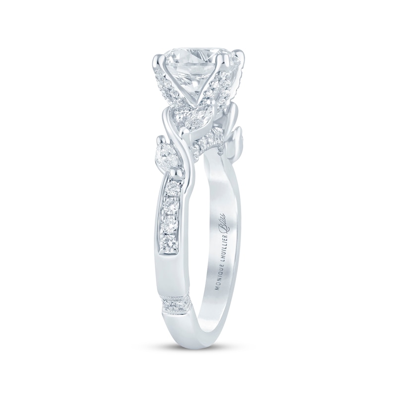 Main Image 2 of Monique Lhuillier Bliss Round-Cut Lab-Grown Diamond Engagement Ring 2-5/8 ct tw 18K White Gold