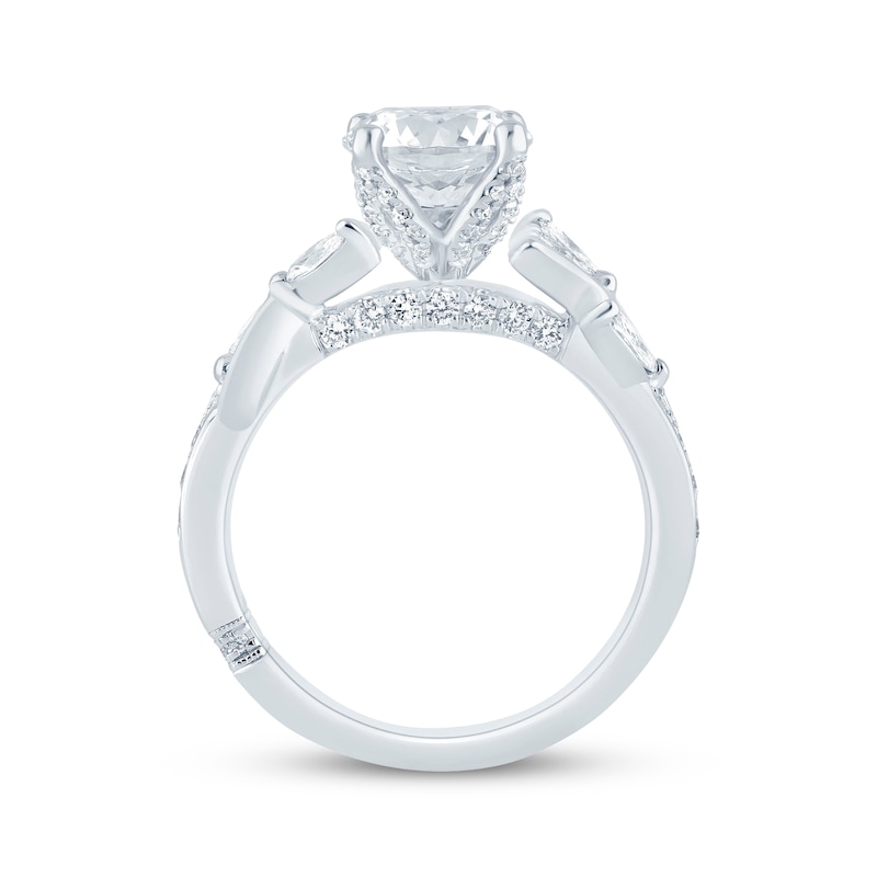 Main Image 3 of Monique Lhuillier Bliss Round-Cut Lab-Grown Diamond Engagement Ring 2-5/8 ct tw 18K White Gold