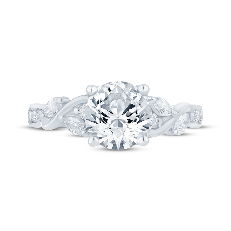 Main Image 4 of Monique Lhuillier Bliss Round-Cut Lab-Grown Diamond Engagement Ring 2-5/8 ct tw 18K White Gold