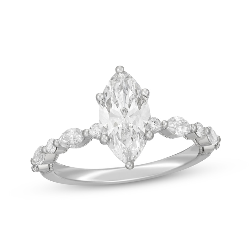 Main Image 1 of Neil Lane Artistry Marquise-Cut Lab-Grown Diamond Engagement Ring 2 ct tw 14K White Gold