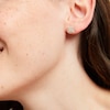 Thumbnail Image 4 of Diamond Cushion Frame Stud Earrings 1/2 ct tw 10K Yellow Gold