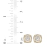 Thumbnail Image 5 of Diamond Cushion Frame Stud Earrings 1/2 ct tw 10K Yellow Gold