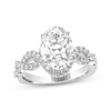 Thumbnail Image 4 of THE LEO Legacy Lab-Grown Diamond Oval-Cut Twist Shank Engagement Ring 2-1/2 ct tw 14K White Gold