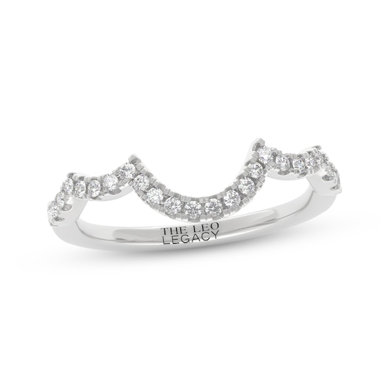 THE LEO Legacy Lab-Grown Diamond Scalloped Wedding Band 1/4 ct tw 14K White Gold