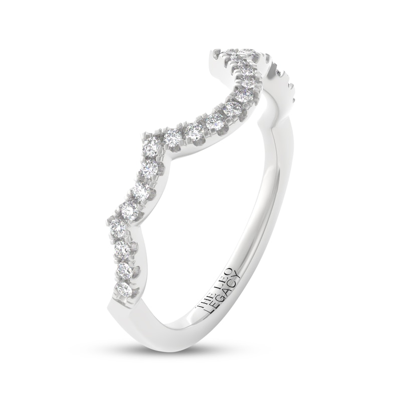 Main Image 8 of THE LEO Legacy Lab-Grown Diamond Scalloped Wedding Band 1/4 ct tw 14K White Gold