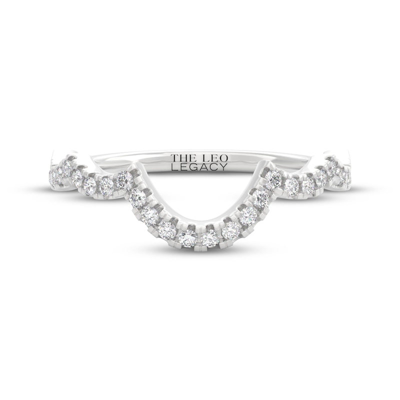 Main Image 9 of THE LEO Legacy Lab-Grown Diamond Scalloped Wedding Band 1/4 ct tw 14K White Gold