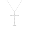 Thumbnail Image 1 of KAY Lab-Grown diamonds Cross Necklace 2 ct tw 14K White Gold 19&quot;