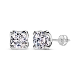 THE LEO Legacy Eternal Light Lab-Grown Diamond Cushion-Cut Solitaire Stud Earrings 4 ct tw 14K White Gold (F/VS2)