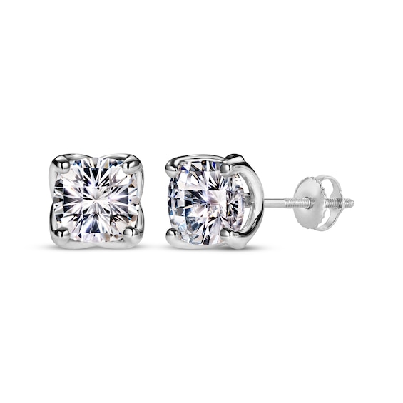 THE LEO Legacy Eternal Light Lab-Grown Diamond Cushion-Cut Solitaire Stud Earrings 4 ct tw 14K White Gold (F/VS2)