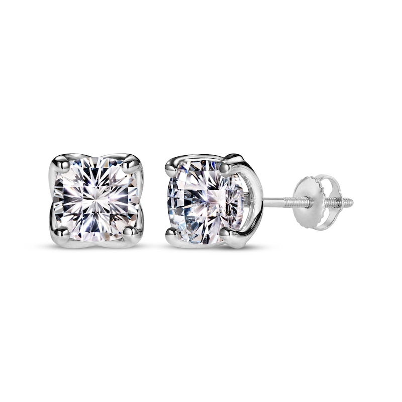 Main Image 1 of THE LEO Legacy Eternal Light Lab-Grown Diamond Cushion-Cut Solitaire Stud Earrings 4 ct tw 14K White Gold (F/VS2)