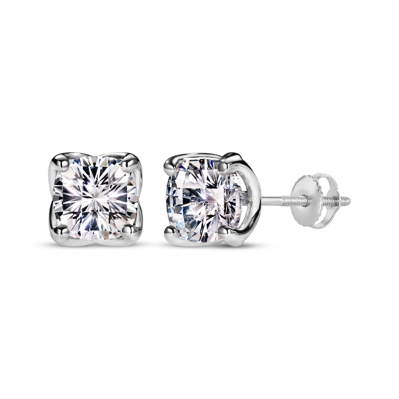 THE LEO Legacy Eternal Light Lab-Created Diamond Cushion-Cut Solitaire Stud Earrings 4 ct tw 14K White Gold (F/VS2)