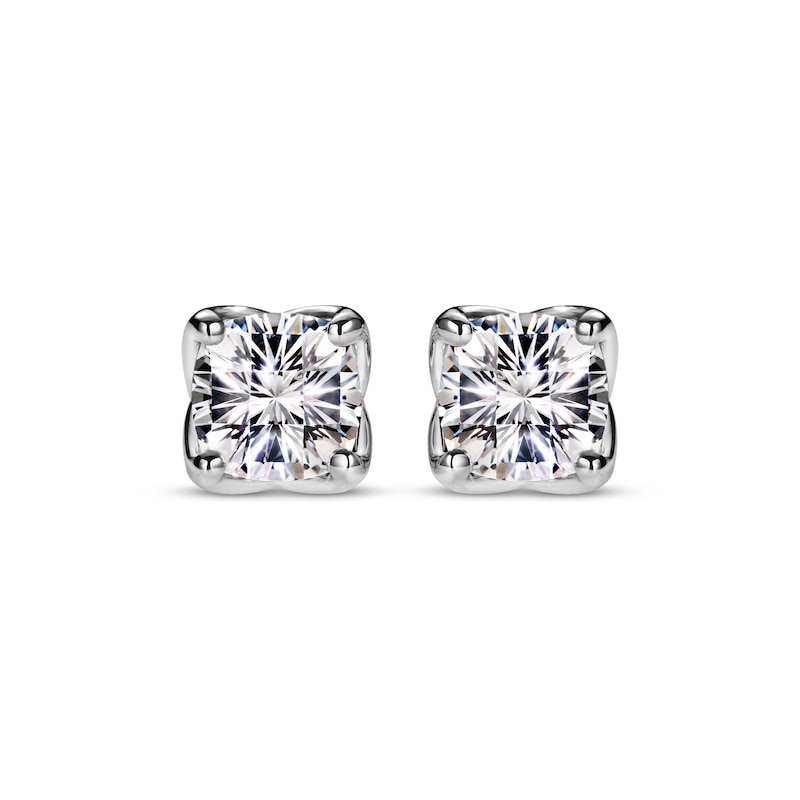 Main Image 2 of THE LEO Legacy Eternal Light Lab-Grown Diamond Cushion-Cut Solitaire Stud Earrings 4 ct tw 14K White Gold (F/VS2)