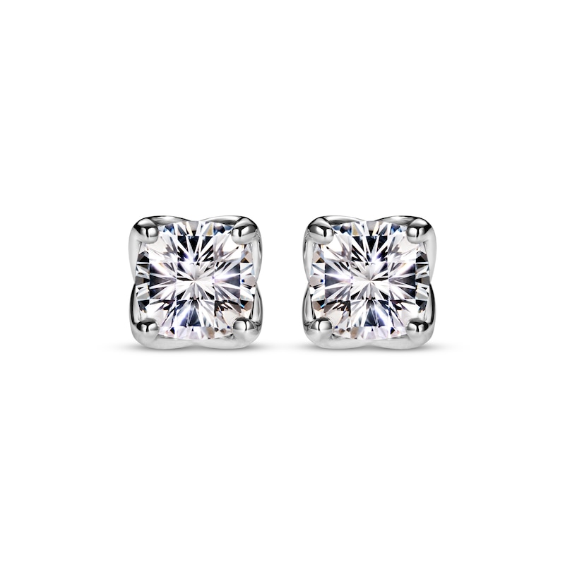 THE LEO Legacy Eternal Light Lab-Created Diamond Cushion-Cut Solitaire Stud Earrings 4 ct tw 14K White Gold (F/VS2)