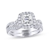 Thumbnail Image 1 of THE LEO Legacy Lab-Grown Diamond Bridal Set Princess & Round-Cut Bridal Set 2-1/4 ct tw 14K White Gold