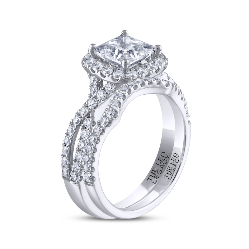 Main Image 2 of THE LEO Legacy Lab-Grown Diamond Bridal Set Princess & Round-Cut Bridal Set 2-1/4 ct tw 14K White Gold