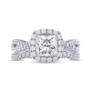 Thumbnail Image 3 of THE LEO Legacy Lab-Grown Diamond Bridal Set Princess & Round-Cut Bridal Set 2-1/4 ct tw 14K White Gold