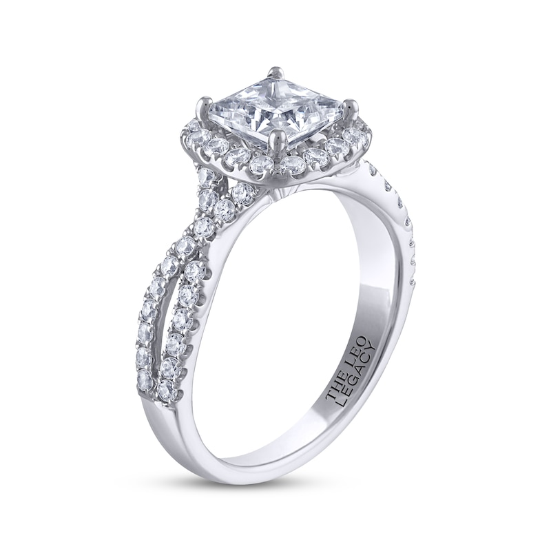 Main Image 5 of THE LEO Legacy Lab-Grown Diamond Princess-Cut Engagement Ring 2 ct tw 14K White Gold