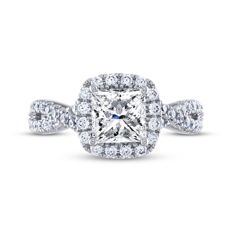 Main Image 6 of THE LEO Legacy Lab-Grown Diamond Princess-Cut Engagement Ring 2 ct tw 14K White Gold