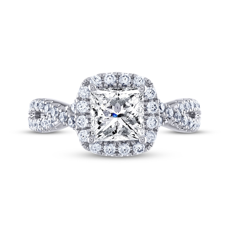 THE LEO Legacy Lab-Created Diamond Princess-Cut Engagement Ring 2 ct tw 14K White Gold