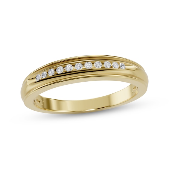 Diamond Wedding Band 1/8 ct tw 10K Yellow Gold