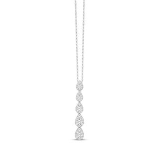 Love Nest 18ct White Gold Necklet With Three Multi-Tone Rondels