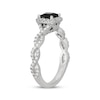 Thumbnail Image 2 of Neil Lane Princess-Cut Black Diamond & White Diamond Engagement Ring 1-1/5 ct tw 14K White Gold
