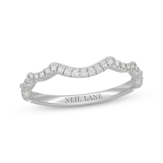 Neil Lane Diamond Scalloped Wedding Band 1/5 ct tw 14K White Gold